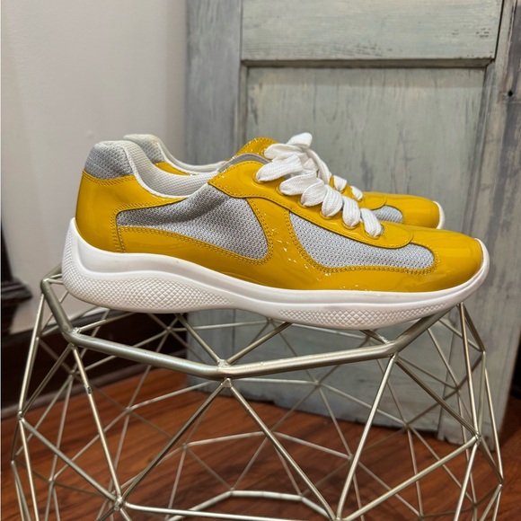 Prada Other - Yellow and Gray Prada Sneaker size 9